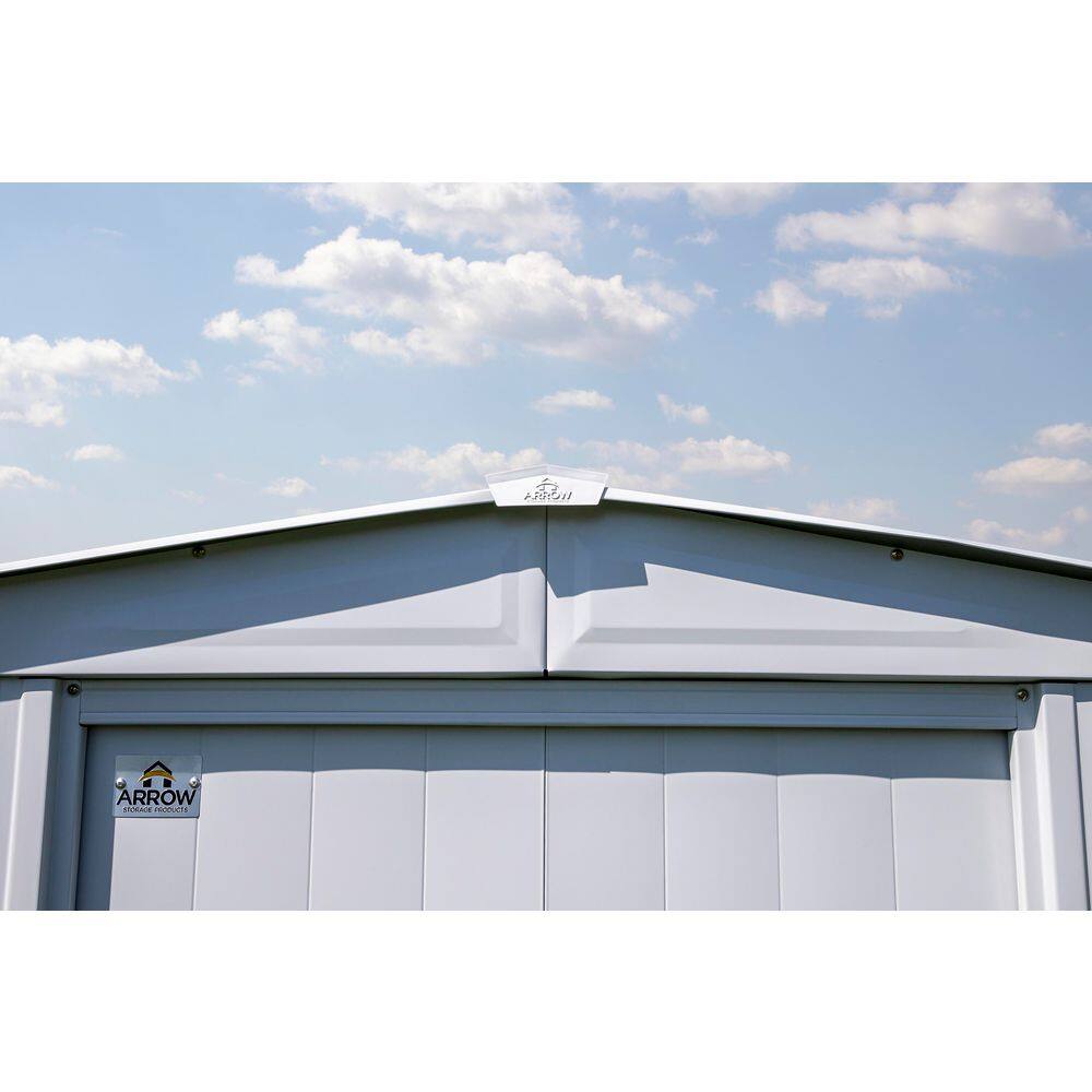 Arrow Classic 6x5 Flute Grey Steel Storage Shed with Sliding Doors