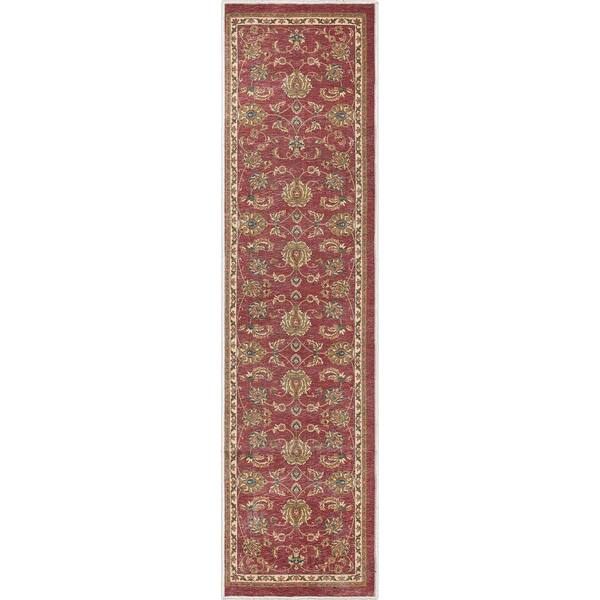 Well Woven Kings Court Tabriz Red 2 ft. x 7 ft. Traditional Oriental Runner Rug
