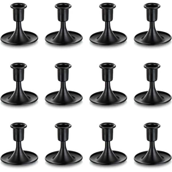 Black Metal Candlestick Candle Holders for Taper, 12-Pack YA8QMQ - The ...