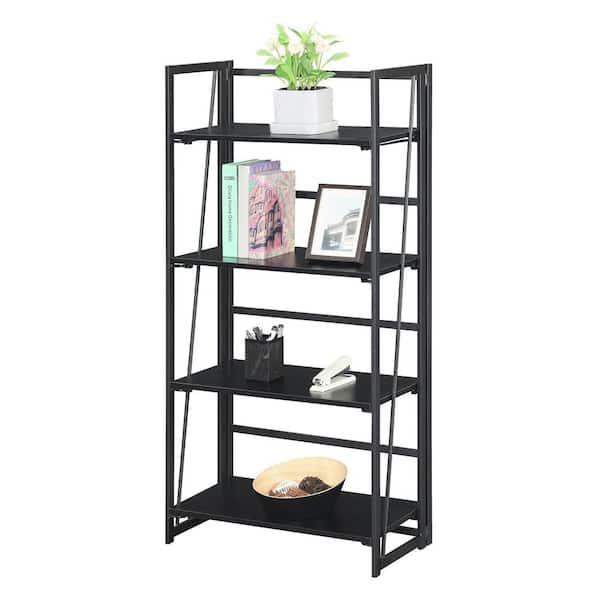 Convenience Concepts Xtra 49 5 In, Black Metal Folding Bookcase