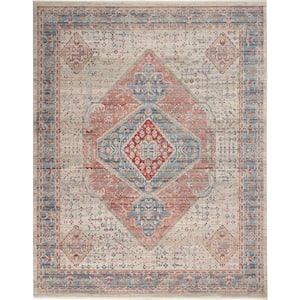 Enchanting Home Blue/Grey 10 ft. x 13 ft. Persian Medallion Traditional Area Rug