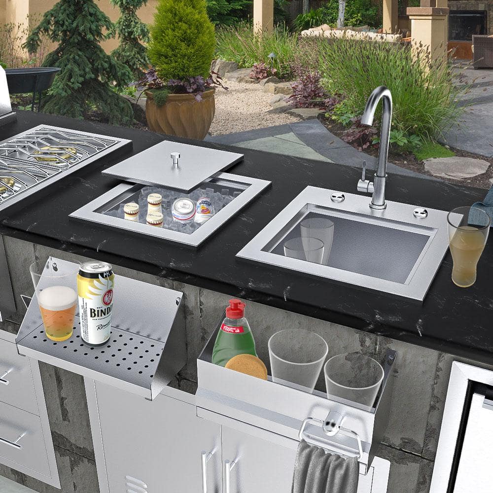 Sunstone 15" Stainless Steel Outdoor Ice Bin