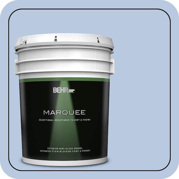 BEHR MARQUEE 5 gal. #590C-3 Mystic River Semi-Gloss Enamel Exterior Paint & Primer