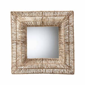 Collice 23.2 in. W x 23.2 in. H Seagrass Framed Mirror