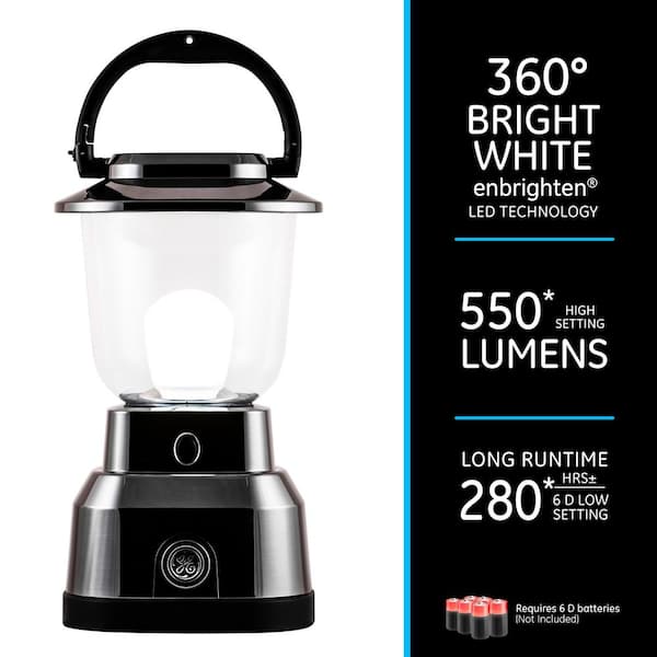 Battery Operated LED Nickel Plated Lantern