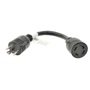 1 ft. 10/3 3-Wire 30 Amp 250-Volt 3-Prong NEMA L6-30P to L14-30R Receptacle Adapter Cord