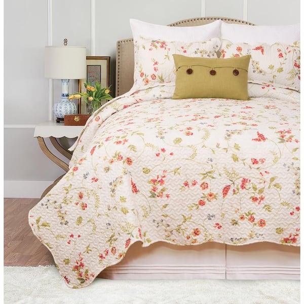 C&F HOME Abigail White King Quilt Set