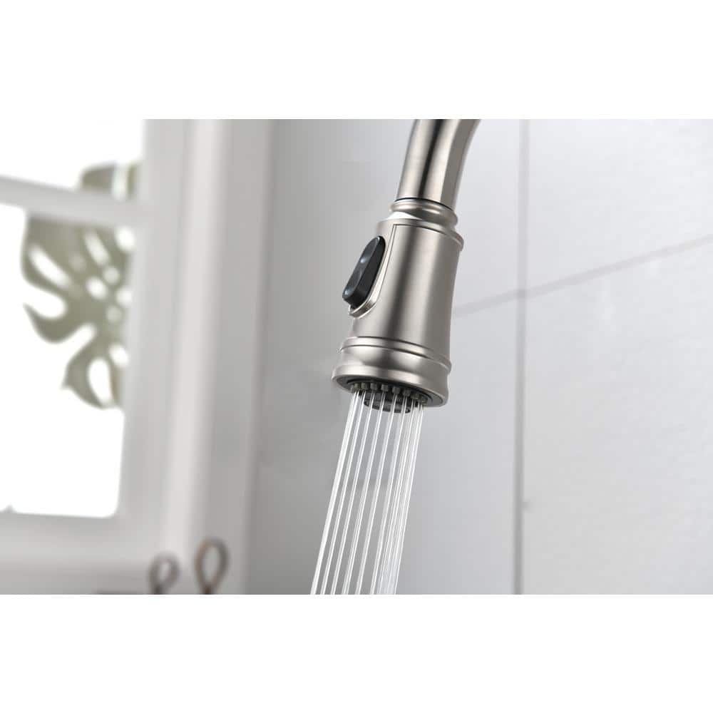 Brushed Nickel Stainless Steel Pull-Out Spray Kitchen Faucet