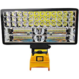 90W 5400 Lumens Cordless LED Work Light with 2-USB Charging Port for Dewalt 20V Battery, Workshop, Garage (No Battery)