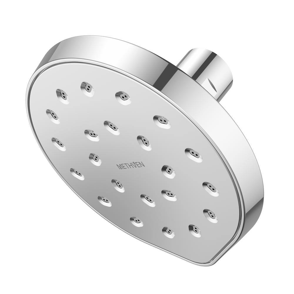 Methven Kiri 1Spray 6 in. Single Wall Mount Fixed Shower Head in Chrome KRWSCPUS The Home Depot