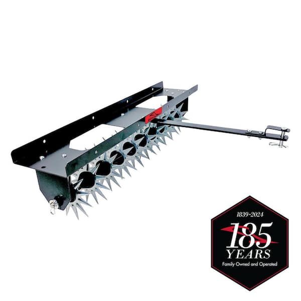 Brinly-Hardy 40 in. Pull-Behind Spike Aerator with 3D Galvanized Stars for Lawn Tractors and Zero-Turn Mowers