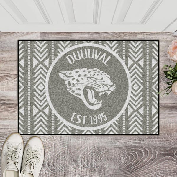 Jacksonville Jaguars Southern Style Gray 1.5 ft. x 2.5 ft. Starter Area Rug