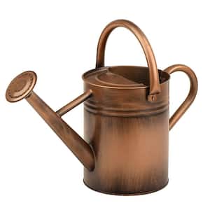 1 Gal. Outdoor Copper and Metal Watering Can with Removable Spout Rainwater Harvesting System