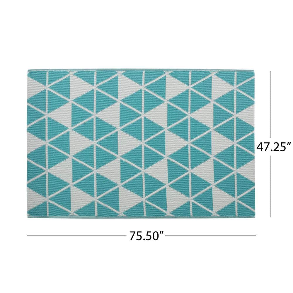 Handmade Geometric Multicolor Low Pile Outdoor Rug
