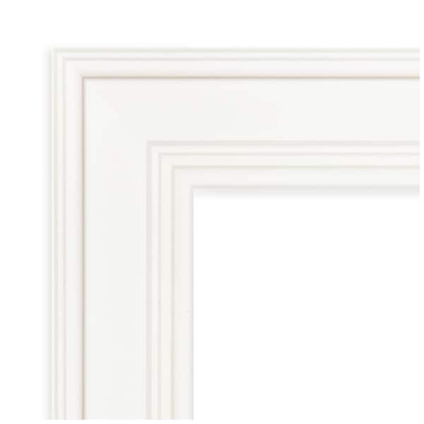 Amanti Art Ridge White 43.5 in. W x 32.5 in. H Non-Beveled Bathroom Wall  Mirror in White A38867222918 - The Home Depot
