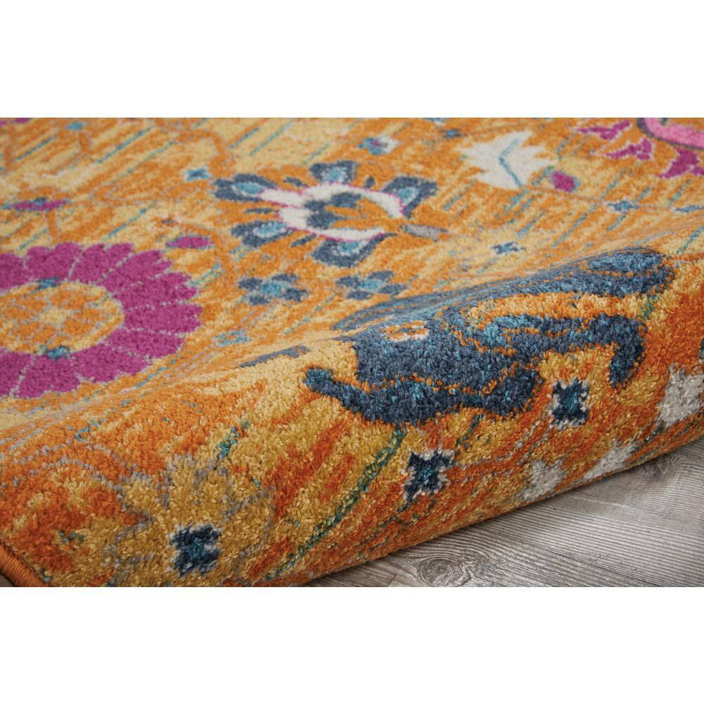 Sunburst Floral Bliss 9' x 12' Easy-Care Synthetic Area Rug