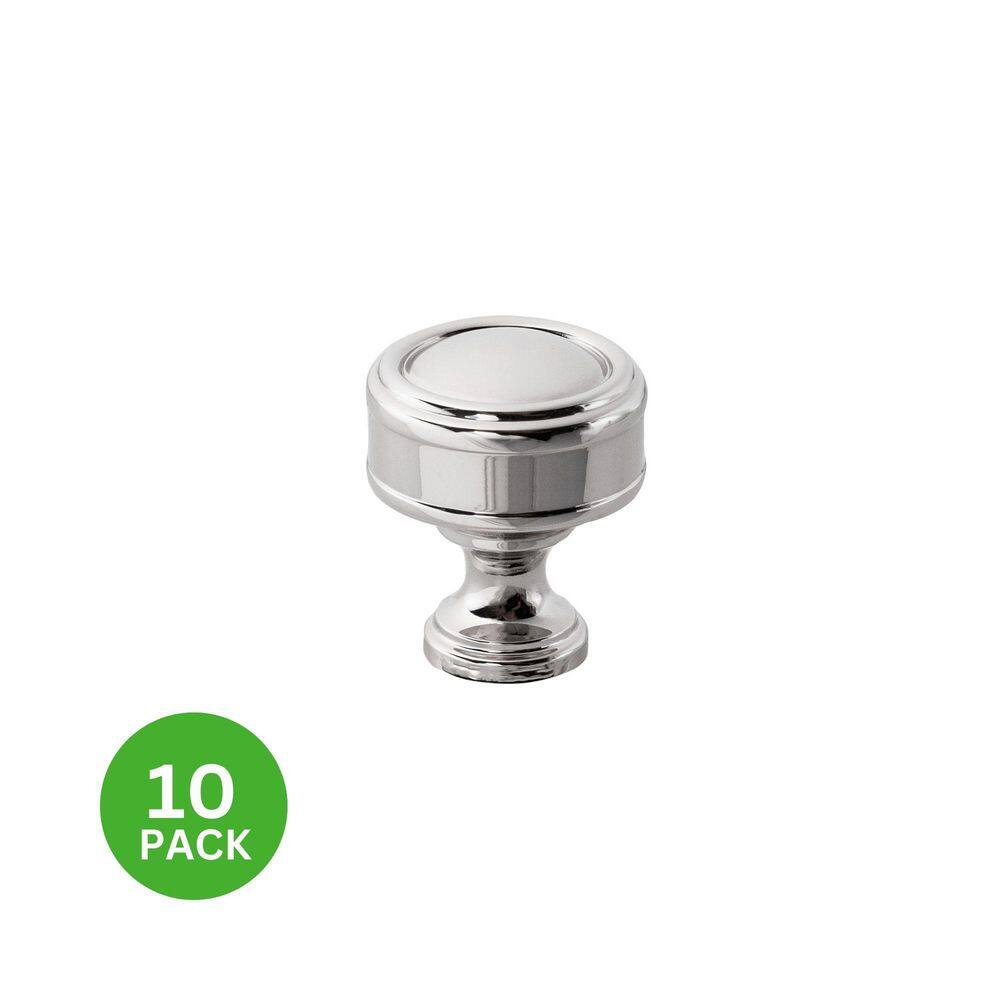 10-Pack Paris 1-1/4 in. (32 mm) Traditional Polished Nickel Round Cabinet Knob price history on PriceWatchPro