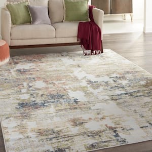 Trance Ivory/Multi 7 ft. x 10 ft. Contemporary Area Rug