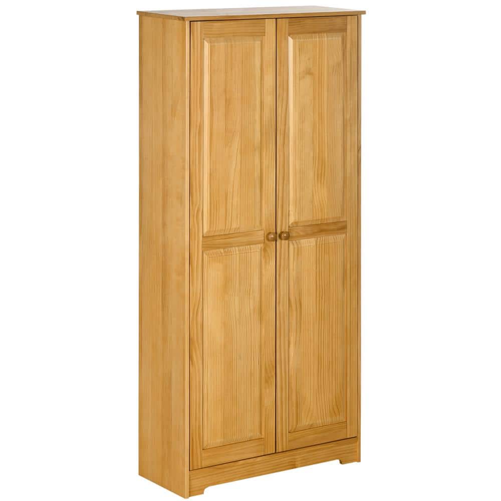 67 in. Wood Pantry Organizer with Doors and Shelf Adjustability, Soft-Close Mechanism in Tan price history on PriceWatchPro