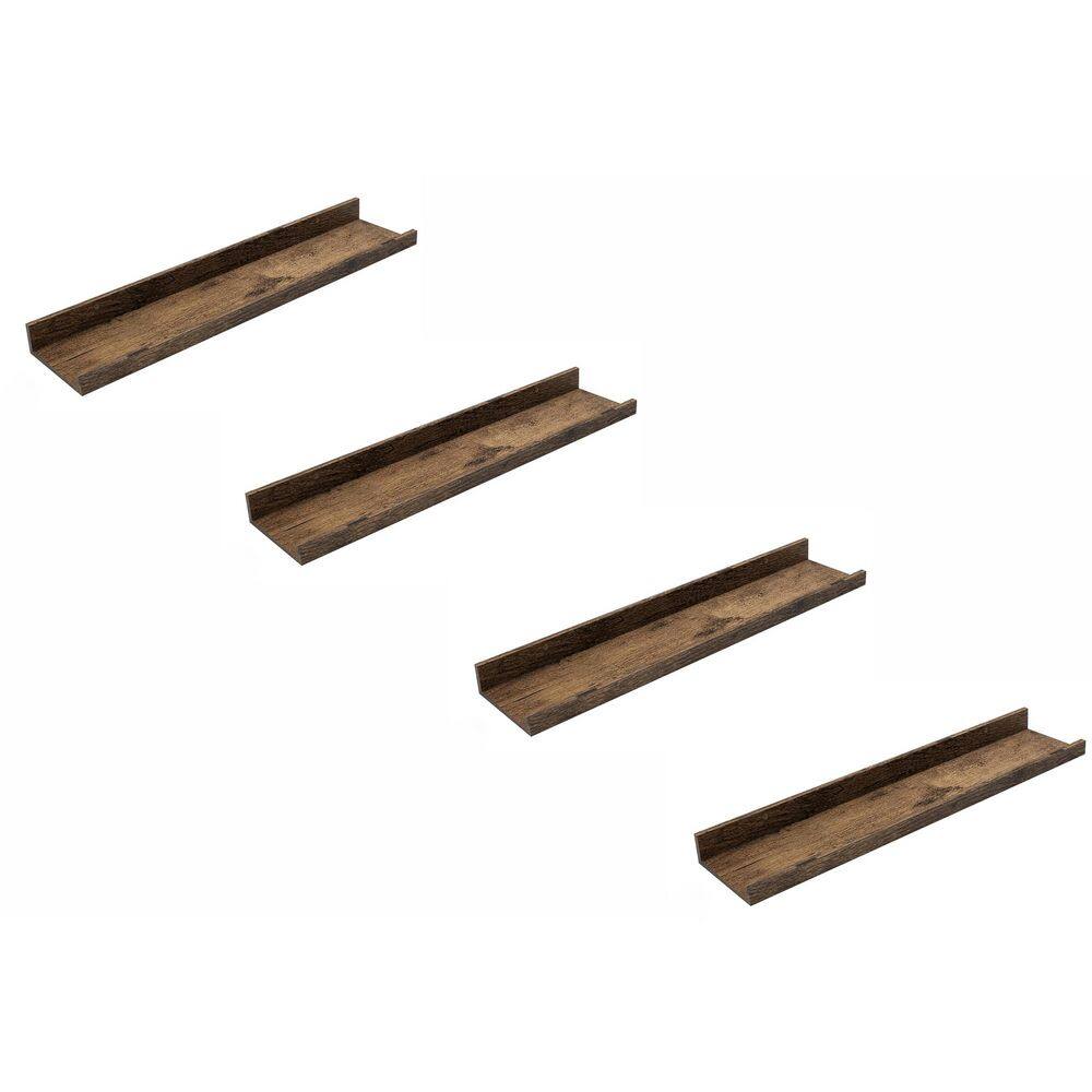 24 in. W x 5 in. D Brown Floating Shelves Decorative Wall Shelf