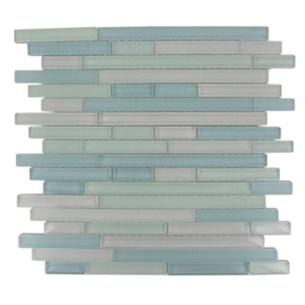 Ivy Hill Tile Temple Coast 12 in. x 12 in. x 8 mm Glass Mosaic Floor and Wall Tile