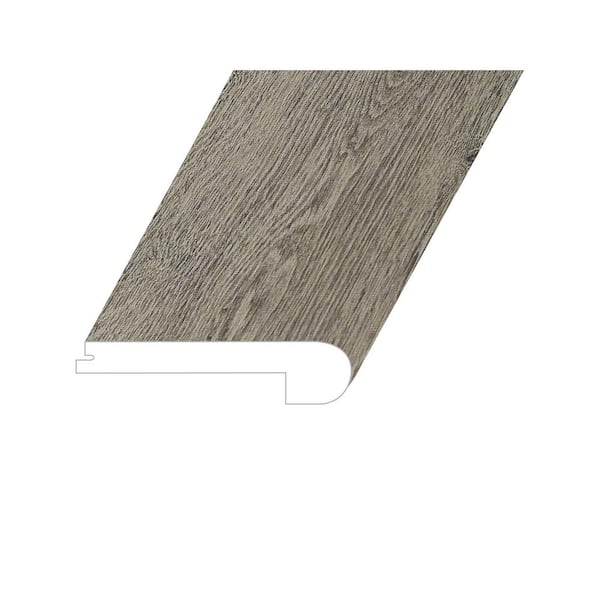 Romulus Burnished Fossil 1 in. Thick x 4.5 in. Wide x 94.5 in. Length Vinyl Flush Stair Nose Molding