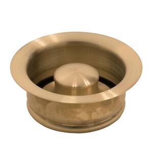 SinkSense Kitchen Sink Heavy Duty 3.5 in. Disposal Flange Drain with Stopper in Satin Gold