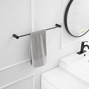 Bathroom Hardware Set 4-Piece Bath Hardware Set with Towel Bar Robe Hook,Toilet Paper Holder in Matte Black