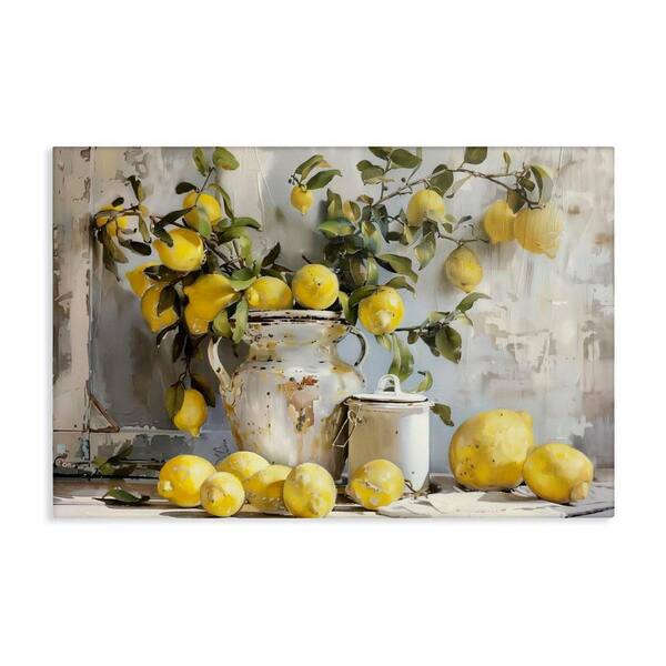 Lemons and Canisters Still Life by Arlington Prints Unframed Food Graphic Art Print 24 in. x 36 in.