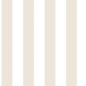 Smart Stripes 2 Traditional Stripe Wallpaper in Taupe and White
