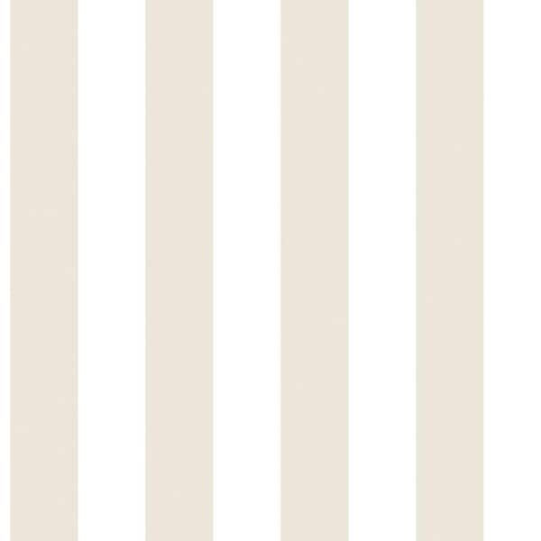 Unbranded Smart Stripes 3 Taupe/White Traditional Stripe Vinyl on Non-Woven Non-Pasted Wallpaper Sample