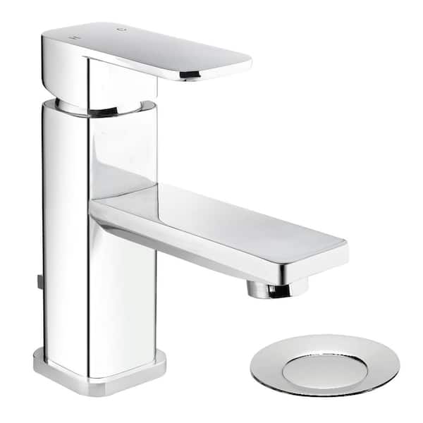 KEENEY Belanger Single Hole Single-Handle Bathroom Faucet with Mechanical Pop-Up Drain in Polished Chrome