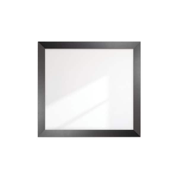 BrandtWorks 40 in. W x 43 in. H Matte Black Wide Framed Wall Mirror