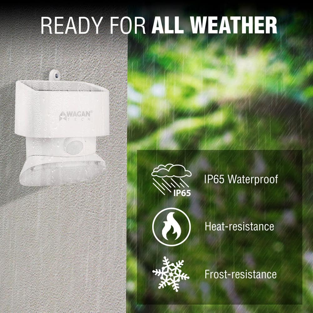 White Solar LED Outdoor Motion Sensor Wall Light