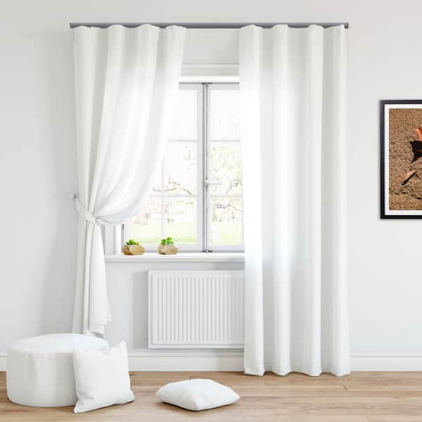 3pcs Silver Wall Mounted Single Pole Curtain Rod Bracket Hooks Kit Bedroom Deco 