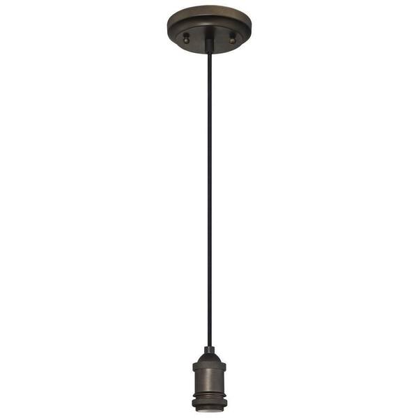 Photo 1 of 1-Light Oil Rubbed Bronze Retro Mini Pendant