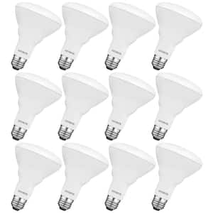 Luxrite 65-Watt Equivalent BR30 Dimmable LED Light Bulbs 8.5W 5000K Bright White, 650 Lumens, Damp Rated, E26 Base (12-Pack)