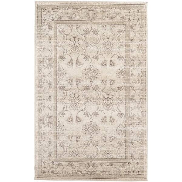 Unique Loom La Jolla Botanica Ivory 5' 0 x 8' 0 Area Rug 3114686