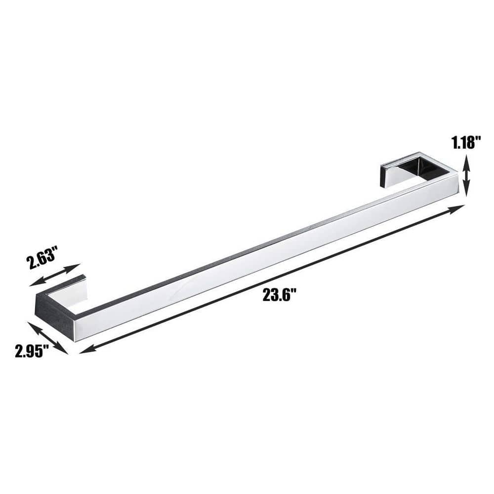 Polished Chrome Stainless Steel Wall Mounted Towel Bar