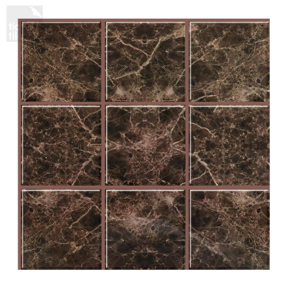 Reviews for Tic Tac Tiles Thicker Marmo Marte Decorative Square Wall