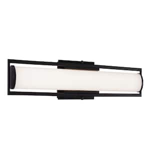 Jordan 36 in. 1-Light Black LED Vanity Light Bar with Bulb Included