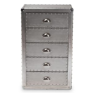 Davet Silver Storage Cabinet