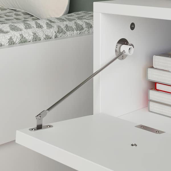 FUFU&GAGA 2-Drawer White Nightstands with Robot Shape, 360