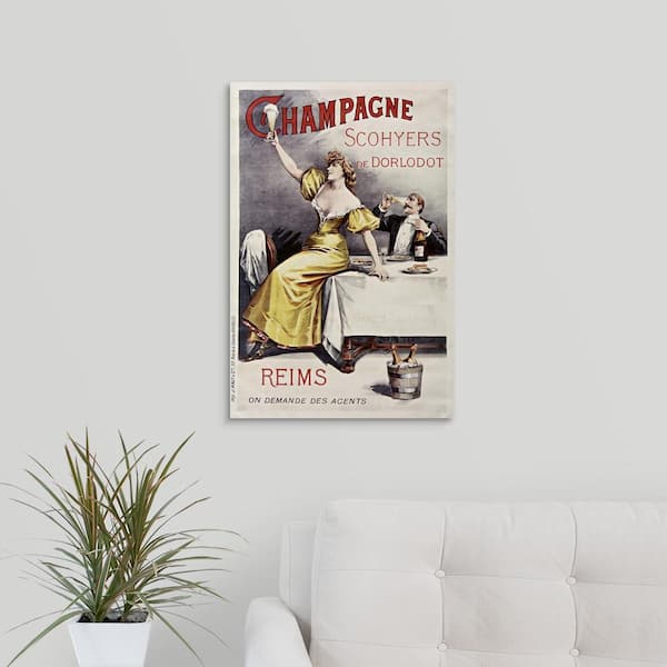 GreatBigCanvas "Champagne Scohyers - Vintage Advertisement" by Vintage Apple Collection Canvas Wall Art