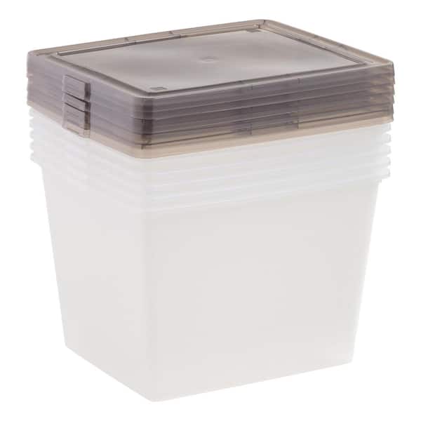 The Container Store 36 qt. Weathertight Tote Clear, 11-3/4 x 17-1/2 x 14-5/8 H