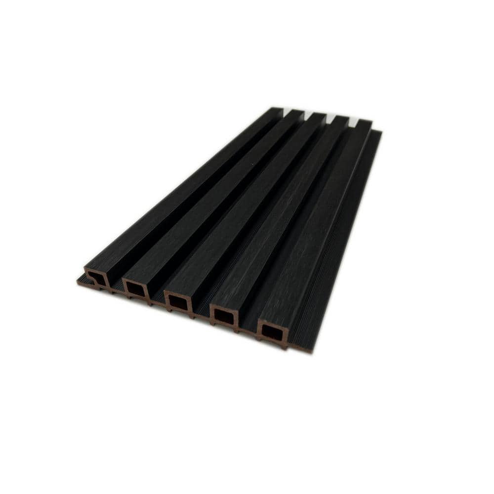 SAMPLE 8.6 in. x 10 in. x 1 in. 5-Grid Composite Siding Outdoor Wall Panel in Black Color (Set of 1-Piece) price history on PriceWatchPro