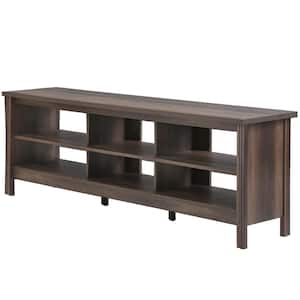 Farmhouse 70 in. Espresso TV Stand with 6 Drawers Fits TV's up to 75 in. with Cable Management