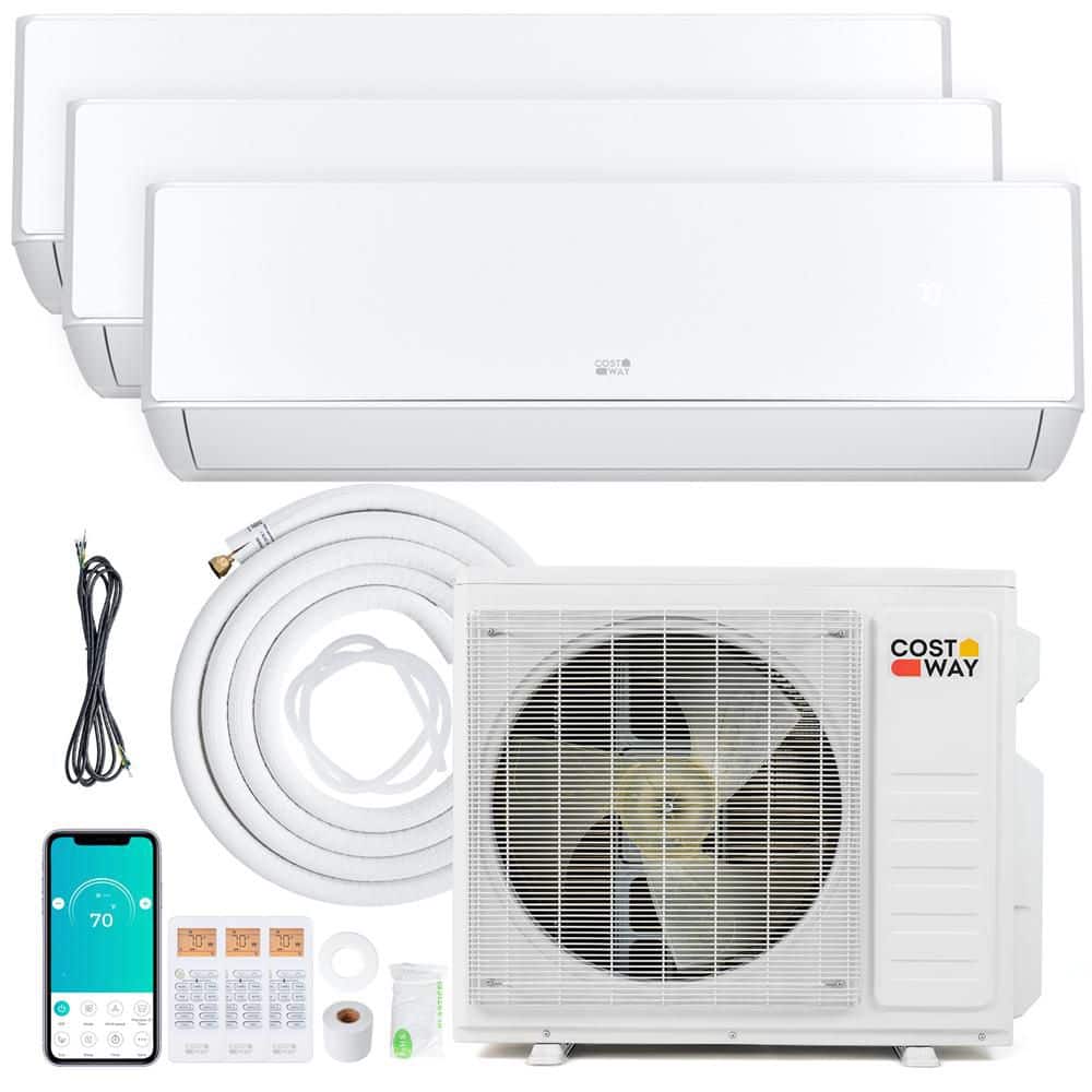 X-Pro 27000 BTU 3 Zone 12K + 12K + 12K 2250 sq. ft. 3 ton 4Mini Split Air Conditioner, WiFi Enabled, 24 SEER2 price history on PriceWatchPro