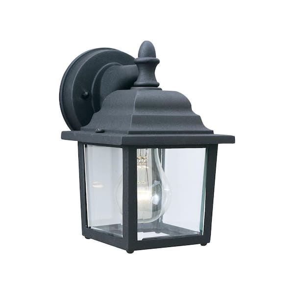 Thomas Lighting Hawthorne 1-Light Black Outdoor Wall Lantern Sconce