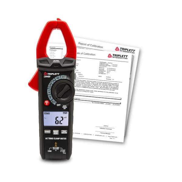 TRIPLETT 400 Amp True RMS AC Clamp Meter with Certificate of